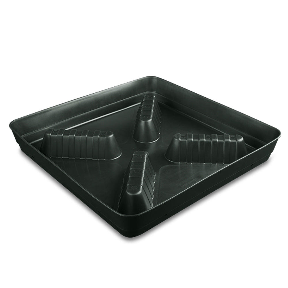 Square Farmer 10" riser saucer black