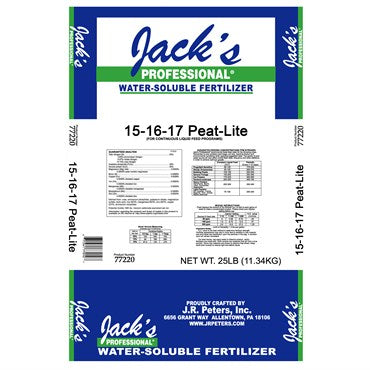 Jack's Professional® 15-16-17 Peat-Lite Fertilizer - 25lb