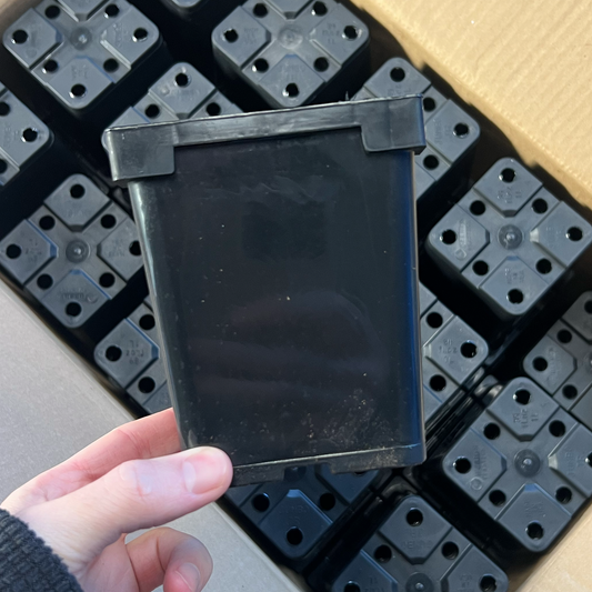 Black Square Pots 4.5"