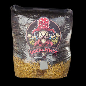 50/50 Grain & Bulk 100% Sterilized All-In-One Mushroom Spawn Bag (4lb.)