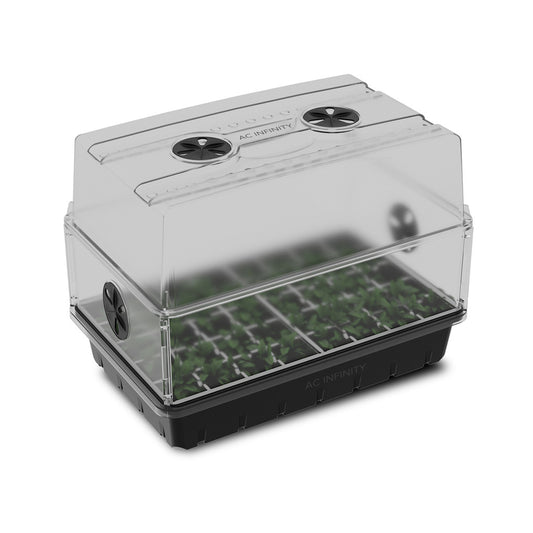 Heavy-Duty Humidity Dome Kit with Height Extension, 3 mm Thickest Clear Dome and 5x8 Trays