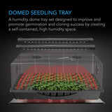 AC-Infinity HUMIDITY DOME, GERMINATION KIT WITH SEEDLING MAT AND LED GROW LIGHT BARS, 6X12 CELL TRAY