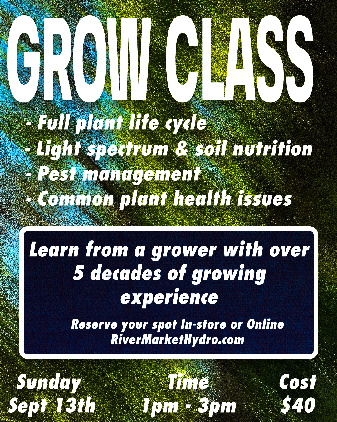 RMH Grow Class Sep 13, 2026