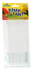 Plastic Plant Marker, White, 6" x 5/8", pack of 50