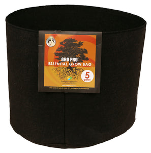 Gro Pro® Essential Round Fabric Pots - Black