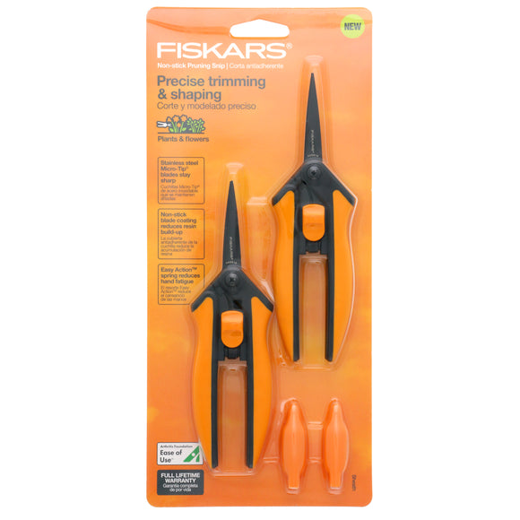 Fiskars Non-Stick Softgrip Micro-Tip Pruning Snip (2/Pk)