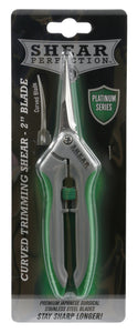 Shear Perfection Platinum Stainless Trimming Shear - 2in Curved Blades