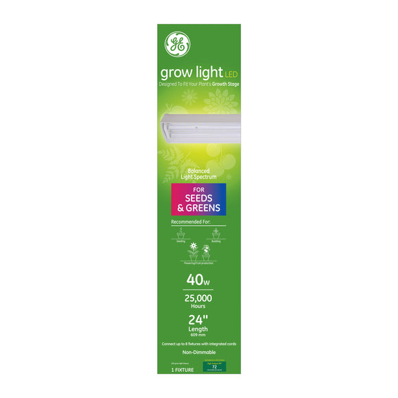 GE Grow Light LED 40W Balanced Light Spectrum 24in Integrated Fixture (1-Pack)