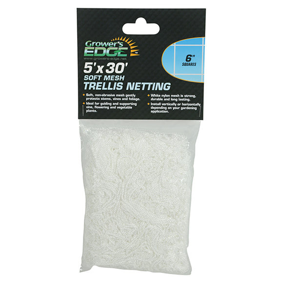 Grower's Edge Soft Mesh Trellis Netting 5'x30' with 6
